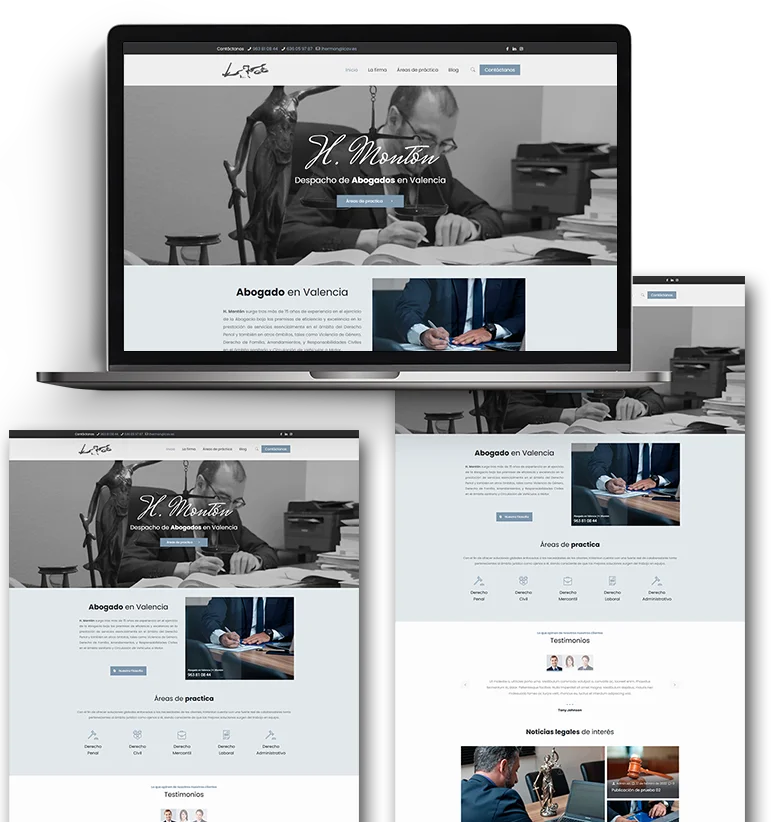 Diseño web profesional para despachos de abogados - TamaraSantos.es